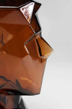 KARE Vase Prisma Face Braun 30cm Sale