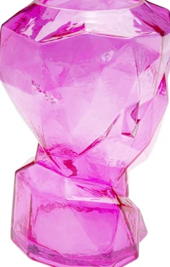 KARE Vase Prisma Face Pink 30cm Clearance