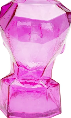 KARE Vase Prisma Face Pink 30cm Clearance