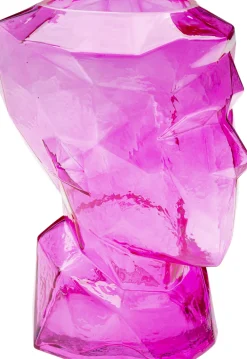 KARE Vase Prisma Face Pink 30cm Clearance