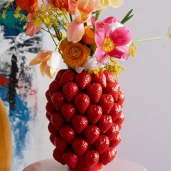 KARE Vase Strawberries Rot 30cm Discount