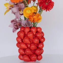 KARE Vase Strawberries Rot 24cm Discount