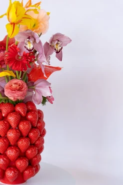 KARE Vase Strawberries Rot 24cm Discount