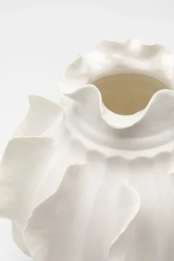 KARE Vase Viento Weiß 23cm Outlet