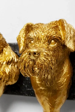 KARE Wandgarderobe Dog Family Gold 31cm Sale