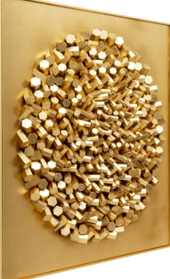 KARE Wandobjekt Mikado Gold 120x120cm New