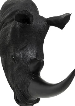 KARE Wandobjekt Rhino Head Antique Schwarz 22x43cm Sale