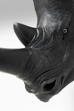 KARE Wandobjekt Rhino Head Antique Schwarz 22x43cm Sale