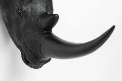 KARE Wandobjekt Rhino Head Antique Schwarz 22x43cm Sale