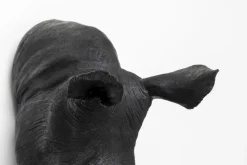 KARE Wandobjekt Rhino Head Antique Schwarz 22x43cm Sale