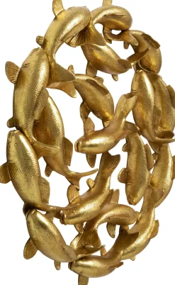 KARE Wandobjekt School of Koi Gold Ø102cm Clearance