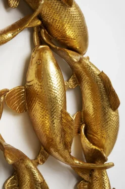 KARE Wandobjekt School of Koi Gold Ø102cm Clearance