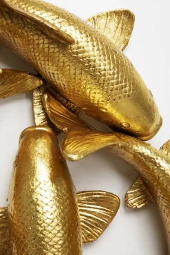 KARE Wandobjekt School of Koi Gold Ø102cm Clearance
