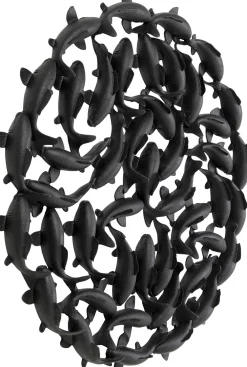 KARE Wandobjekt School of Koi Schwarz Ø160cm Outlet