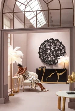KARE Wandobjekt School of Koi Schwarz Ø160cm Outlet