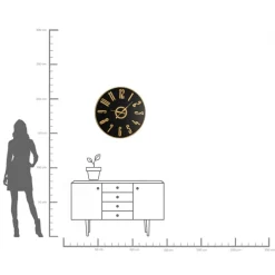 KARE Wanduhr Casino Schwarz Ø76cm Outlet