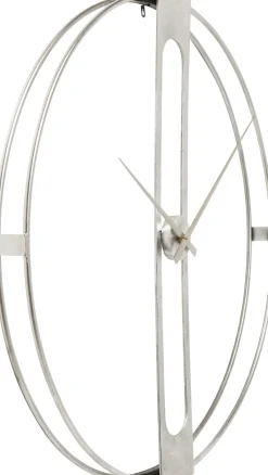 KARE Wanduhr Clip Silber Ø60cm Hot
