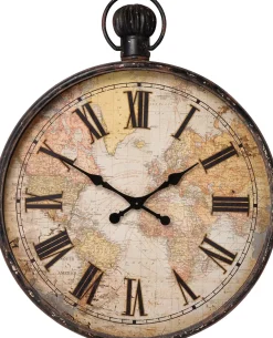 KARE Wanduhr European Map 96cm Hot