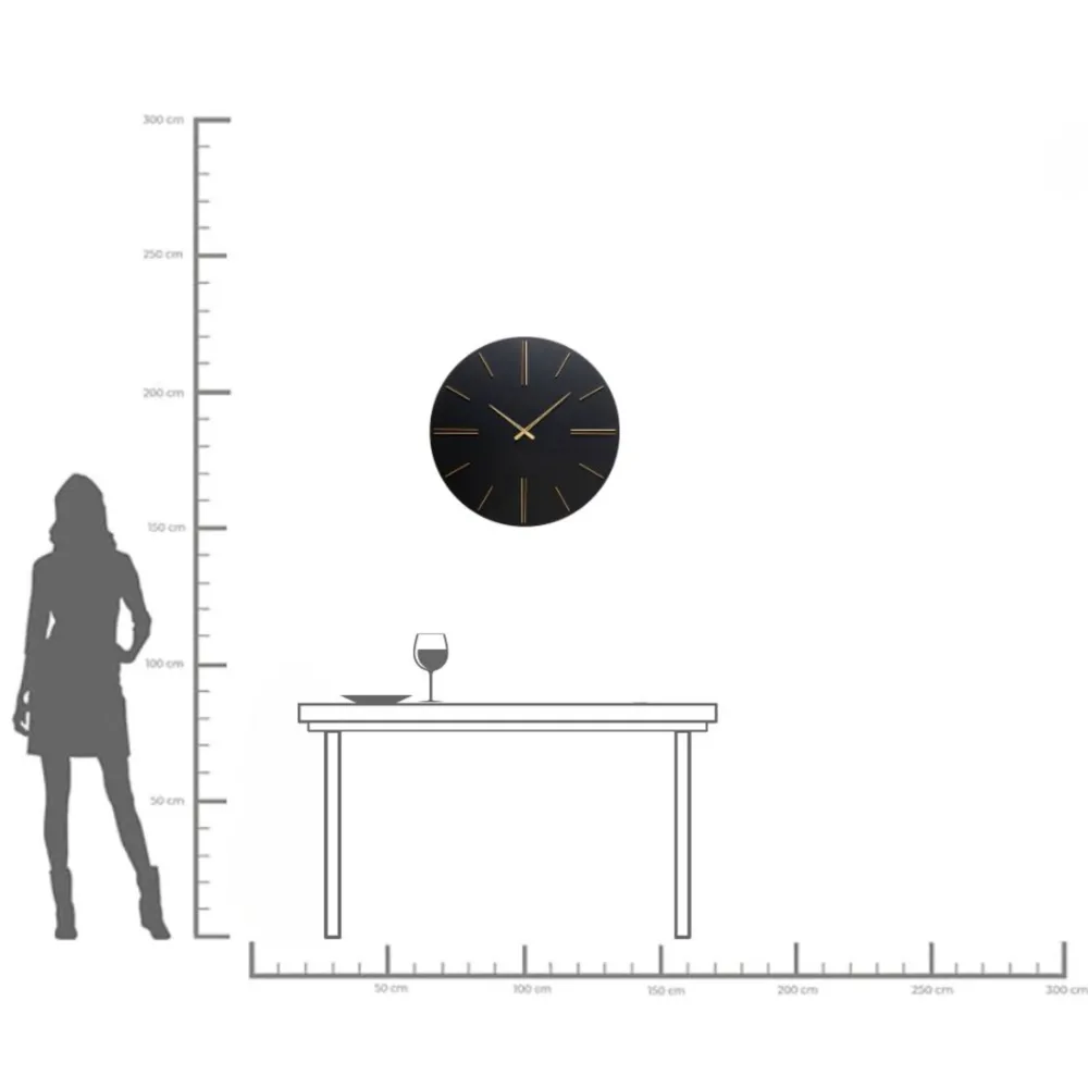 KARE Wanduhr Luca Schwarz Ø70cm