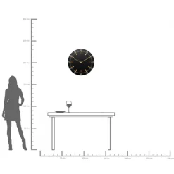 KARE Wanduhr Milk Bar Schwarz Ø60cm Hot