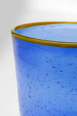KARE Wasserglas Bubbles Blau 14cm Sale