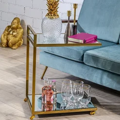 KARE Wasserglas Diamond Gold Rim Outlet