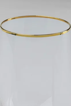 KARE Wasserglas Diamond Gold Rim Outlet