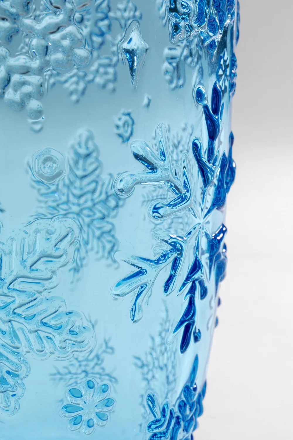 KARE Wasserglas Ice Flowers Blau Hot
