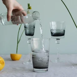 KARE Wasserglas Mimi Grau 14cm