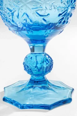 KARE Weinglas Ice Flowers Blau Online