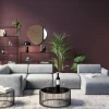 KARE Wohnlandschaft 2 Lucca Grau Rechts 328cm Hot