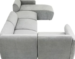KARE Wohnlandschaft 2 Lucca Grau Rechts 328cm Hot