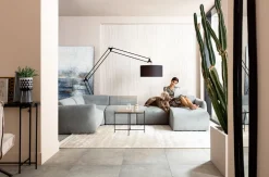 KARE Wohnlandschaft 2 Lucca Grau Rechts 328cm Hot