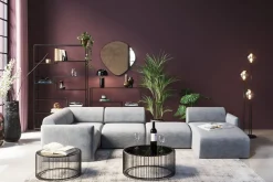 KARE Wohnlandschaft 2 Lucca Grau Rechts 328cm Hot